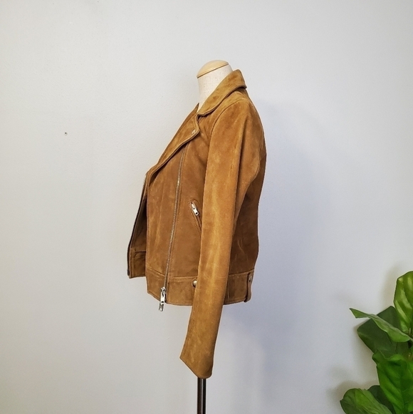 Madewell tan suede motorcycle jacket - Picture 3 of 7